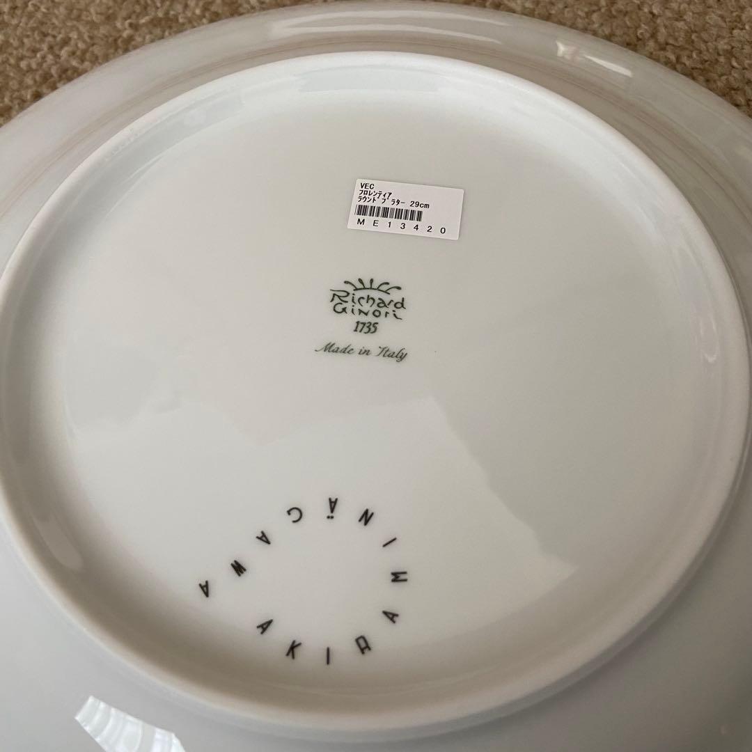 新品　Richard Ginori 波形皿 花柄 29cm