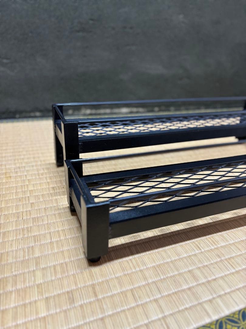 ［落下防止バー付］インダストリアルアイアン棚　植物棚