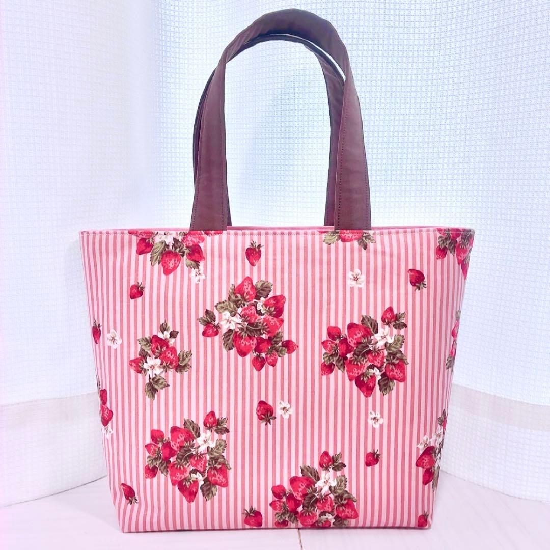 ★ブラウン③★ ハンドメイドトートバッグ　ポーチ ペンケース H93