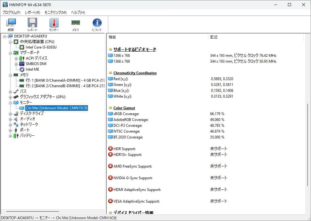 【Win11Pro】富士通 Lifebook A579/B【i5-8265U】①