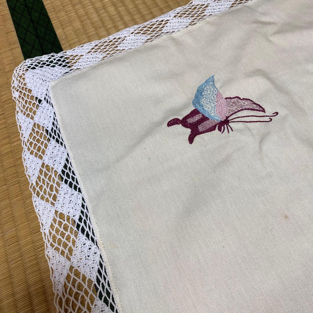 パッチワークキルト　ファンシーテーブルクロス　レース　女の子　花柄　ハンドメイド