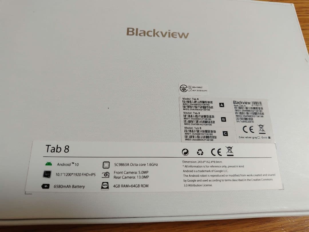 Blackview☆Androidタブレット☆ホワイト☆美品☆ブラックビュー☆