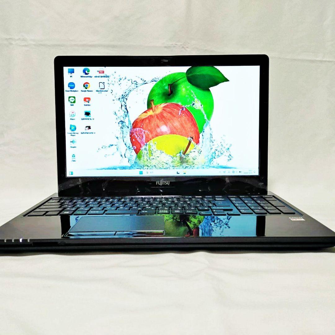 【訳あり】美品✨️薄型スリム✨メモリ8G・SSD256✨FUJITSUノートPC