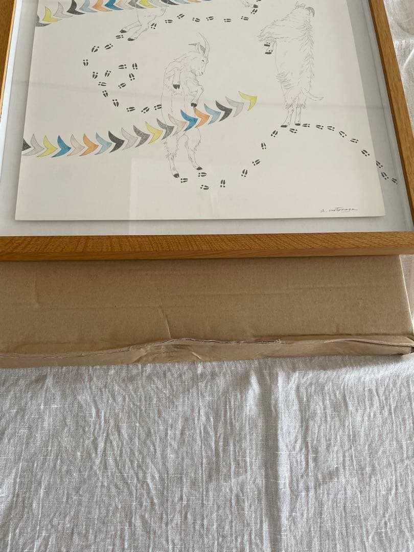 ◆原画 一点物 ミナペルホネン 元永彩子 額装作品 サイン入り