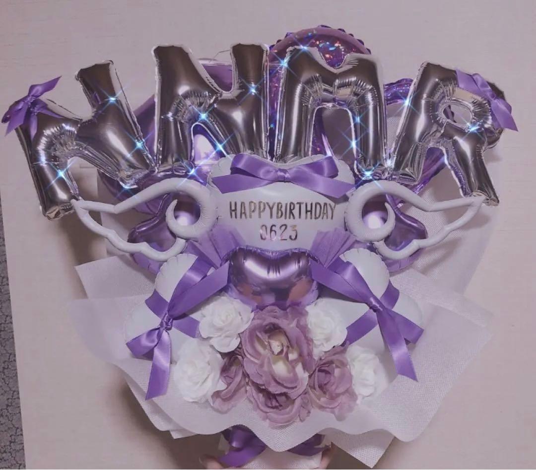 バルーンギフト　バルーンアレンジ 生誕祭　成人式　卓フラ　フラスタ　推し