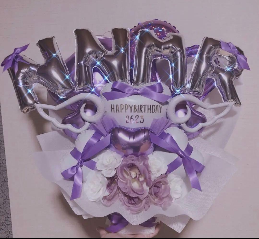 バルーンギフト　バルーンアレンジ 生誕祭　成人式　卓フラ　フラスタ　推し