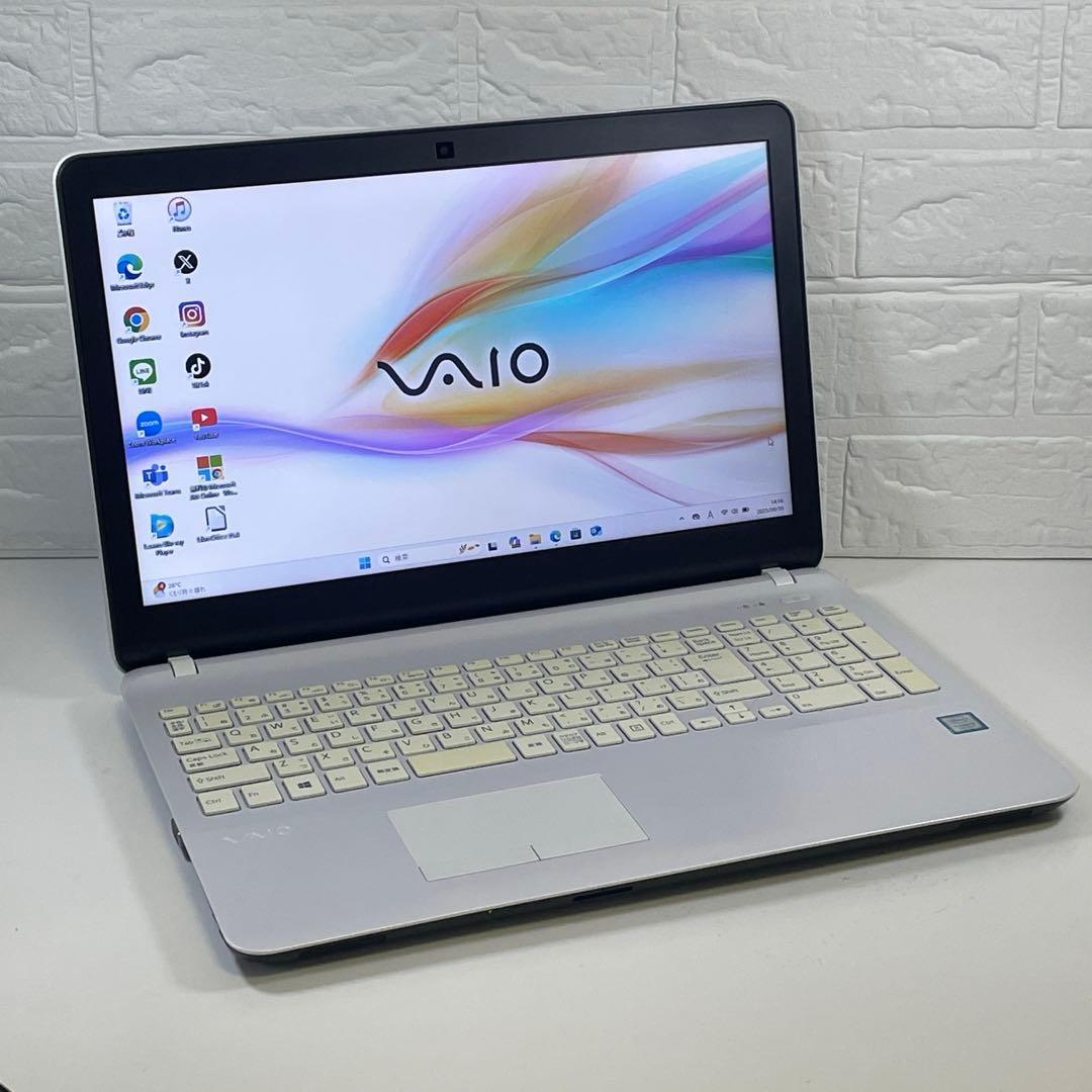 【高性能】VAIO◇SONY◇ホワイト◇新品SSD256GB&HDD◇すぐ使える