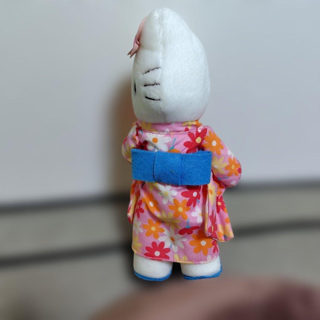 【非売品】ハローキティ 浴衣 ぬいぐるみ うちわ持ち3体セット
