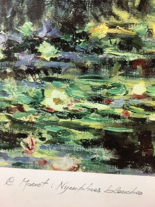 絵画  世界の名画 モネの睡蓮 が登場 額縁付き