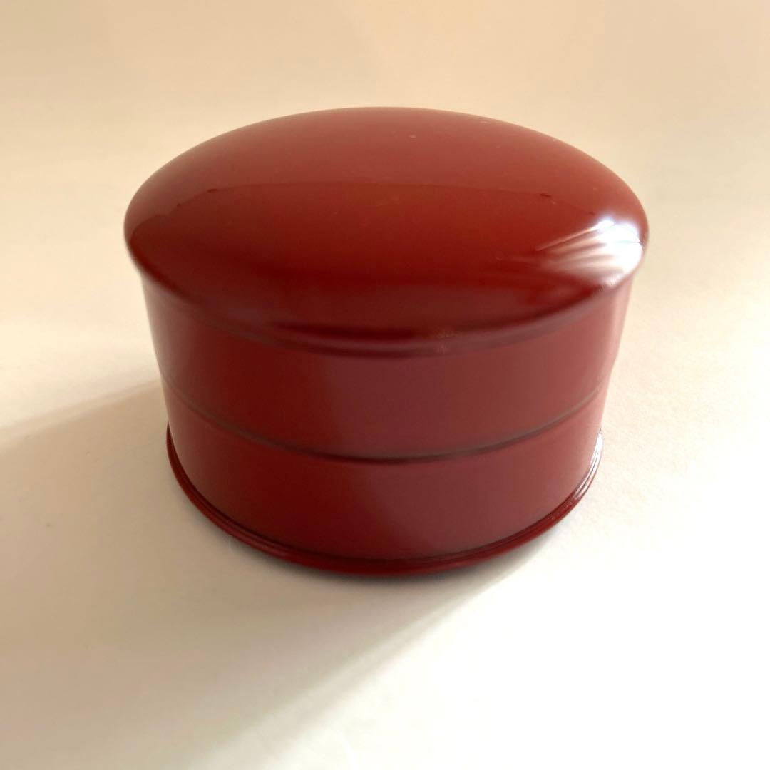 本朱塗り姫二段重　直径8㎝