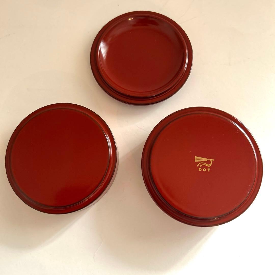 本朱塗り姫二段重　直径8㎝