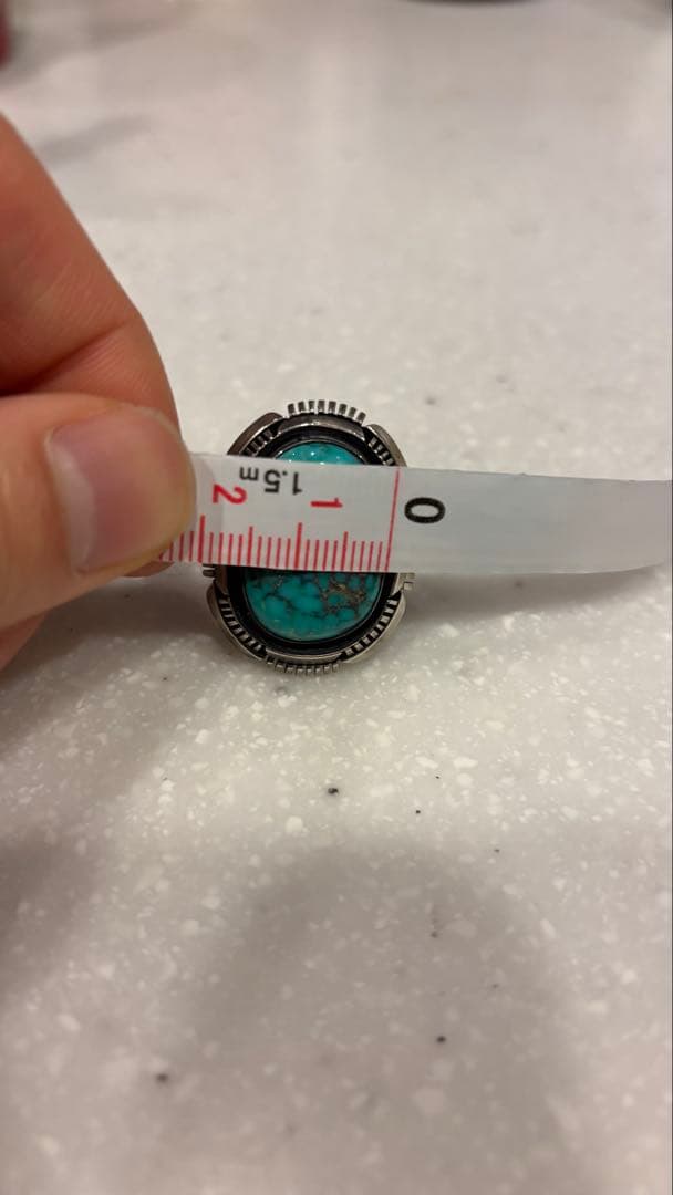 ターコイズ ナバホ フレッドピータース パイロットマウンテン リング 17号