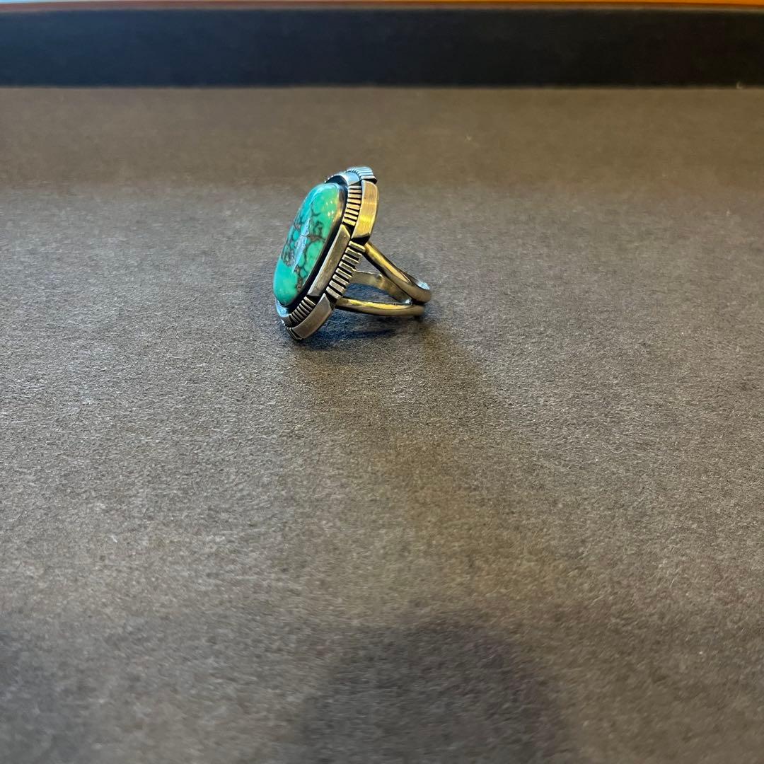 ターコイズ ナバホ フレッドピータース パイロットマウンテン リング 17号