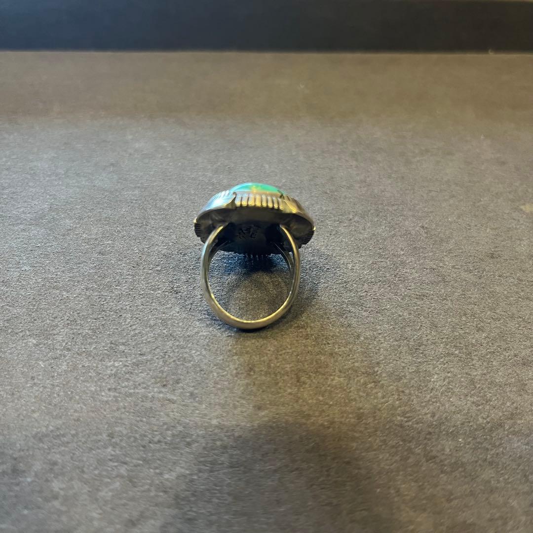 ターコイズ ナバホ フレッドピータース パイロットマウンテン リング 17号