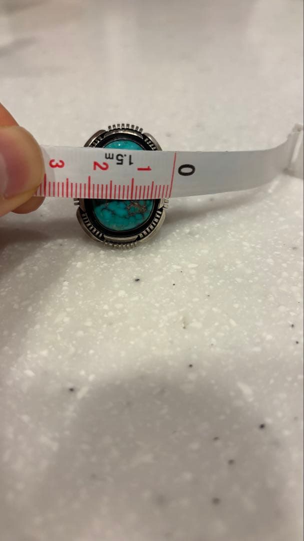 ターコイズ ナバホ フレッドピータース パイロットマウンテン リング 17号