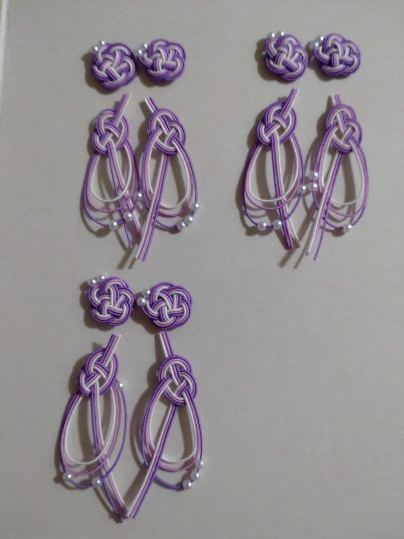 水引パーツ　梅結び　淡路結び（パールビーズ付き）　30セット