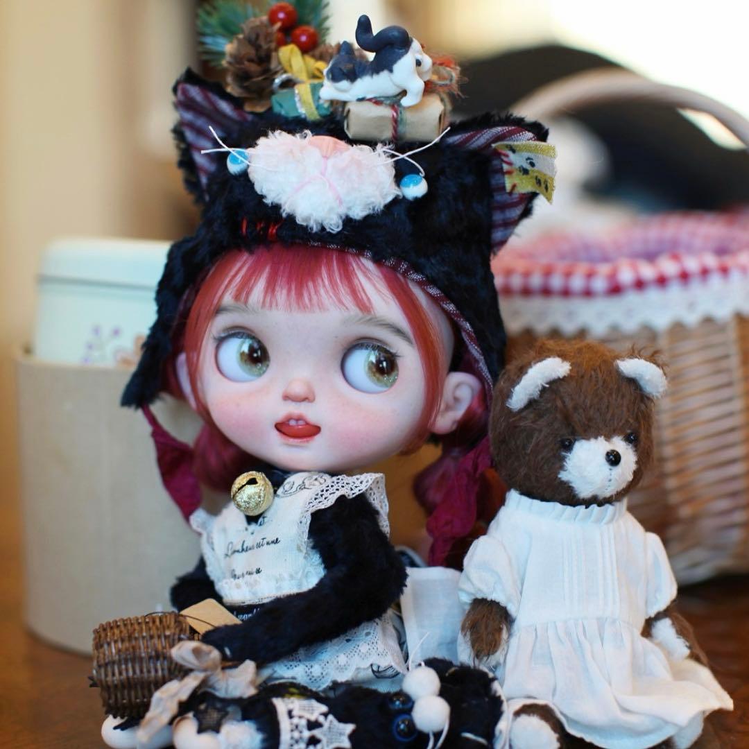 カスタムブライス 海外作家様 かわいい クリスマス仔猫ちゃん 笑顔 フルセット