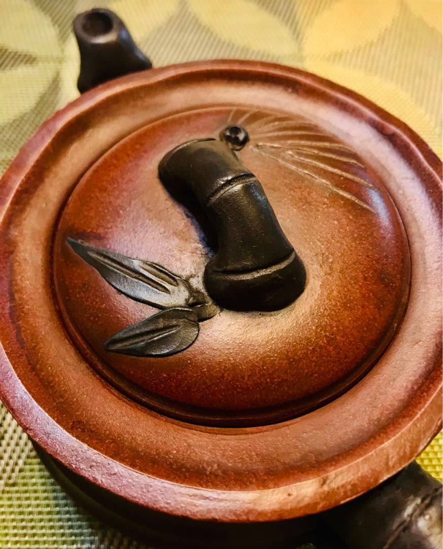 みつるつる　中国茶 茶器 茶壺 宜興老一廠 紫砂 380cc 歳寒三友壺