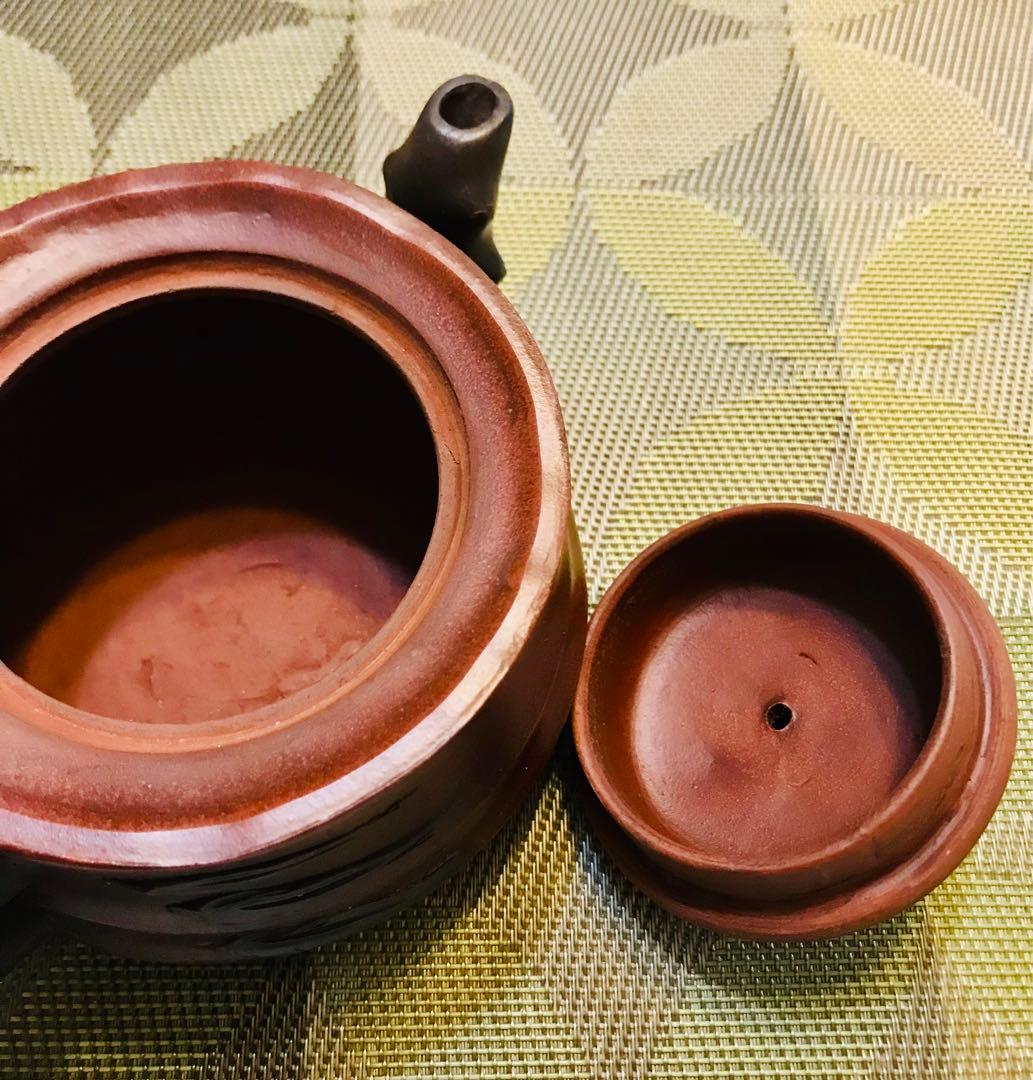 みつるつる　中国茶 茶器 茶壺 宜興老一廠 紫砂 380cc 歳寒三友壺