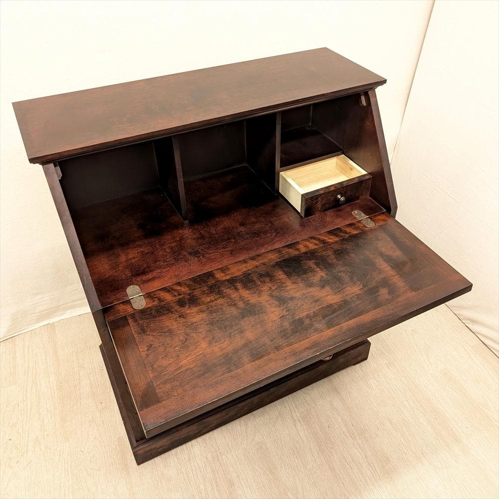 天然木　ライティングデスク　ライティングビューロー　学習机　勉強机　デスク　民藝