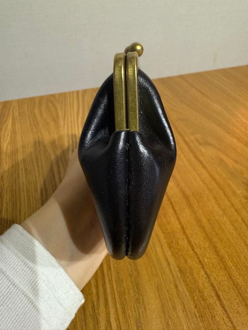 N25 がま口　財布　ブラック　黒