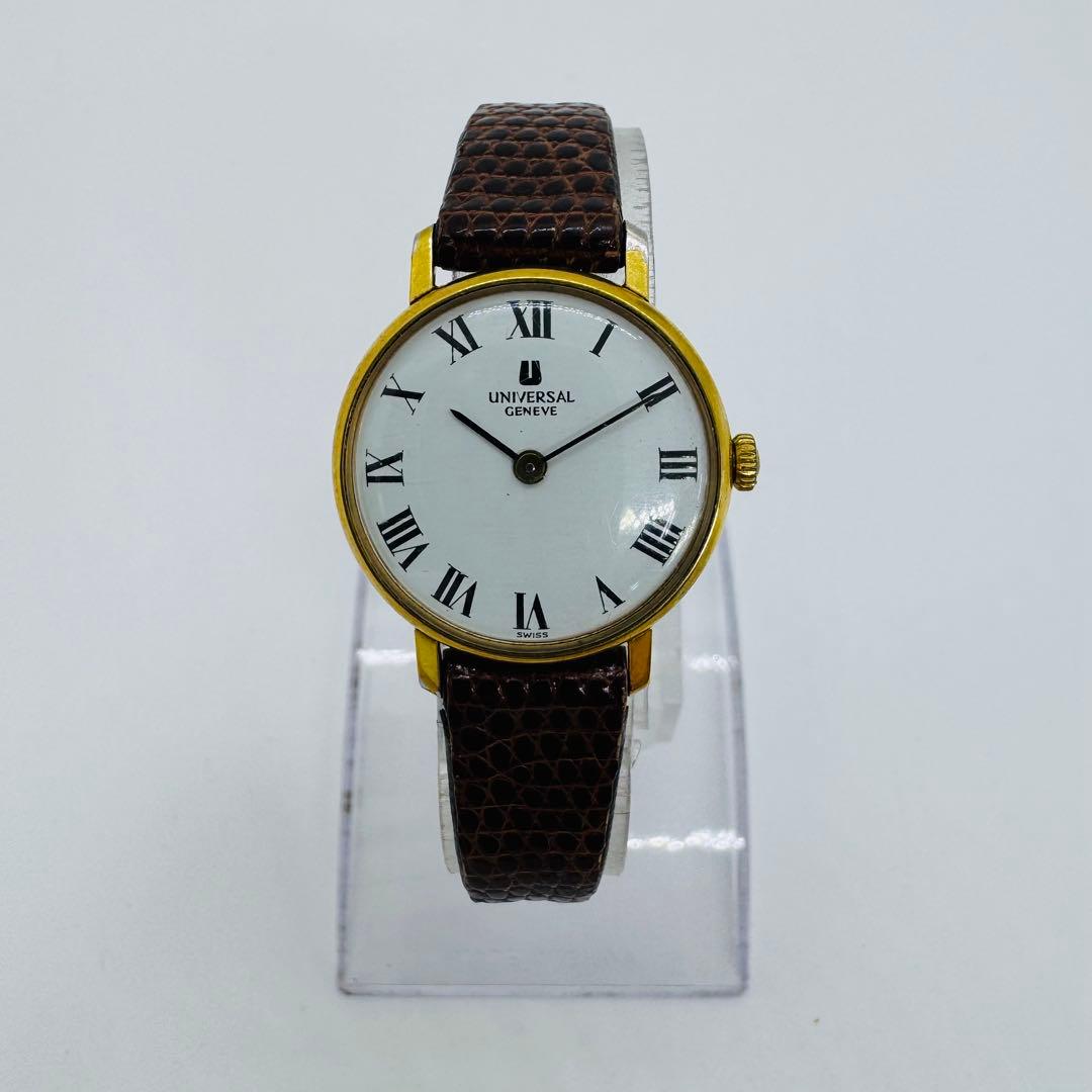 ✨UNIVERSALGENEVE✨ユニバーサルジュネーブ✨ホワイト文字盤✨腕時計
