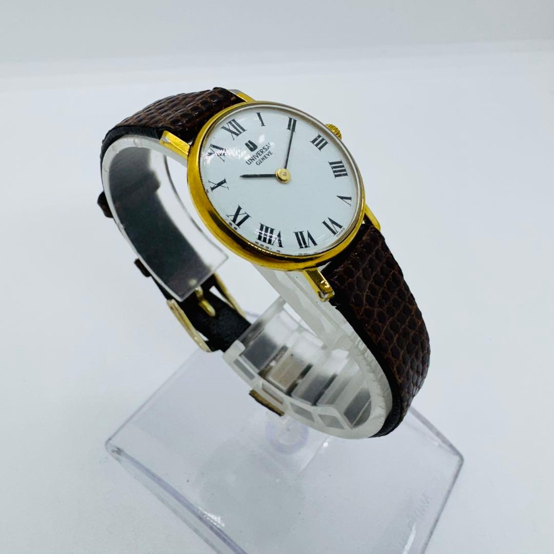 ✨UNIVERSALGENEVE✨ユニバーサルジュネーブ✨ホワイト文字盤✨腕時計