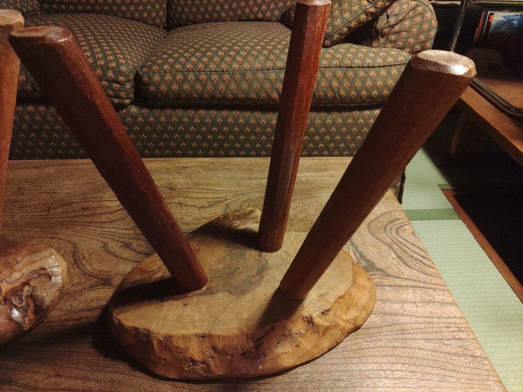 スツール　フランス　無垢　蚤の市　アンティーク　ヴィンテージ　椅子　チェア