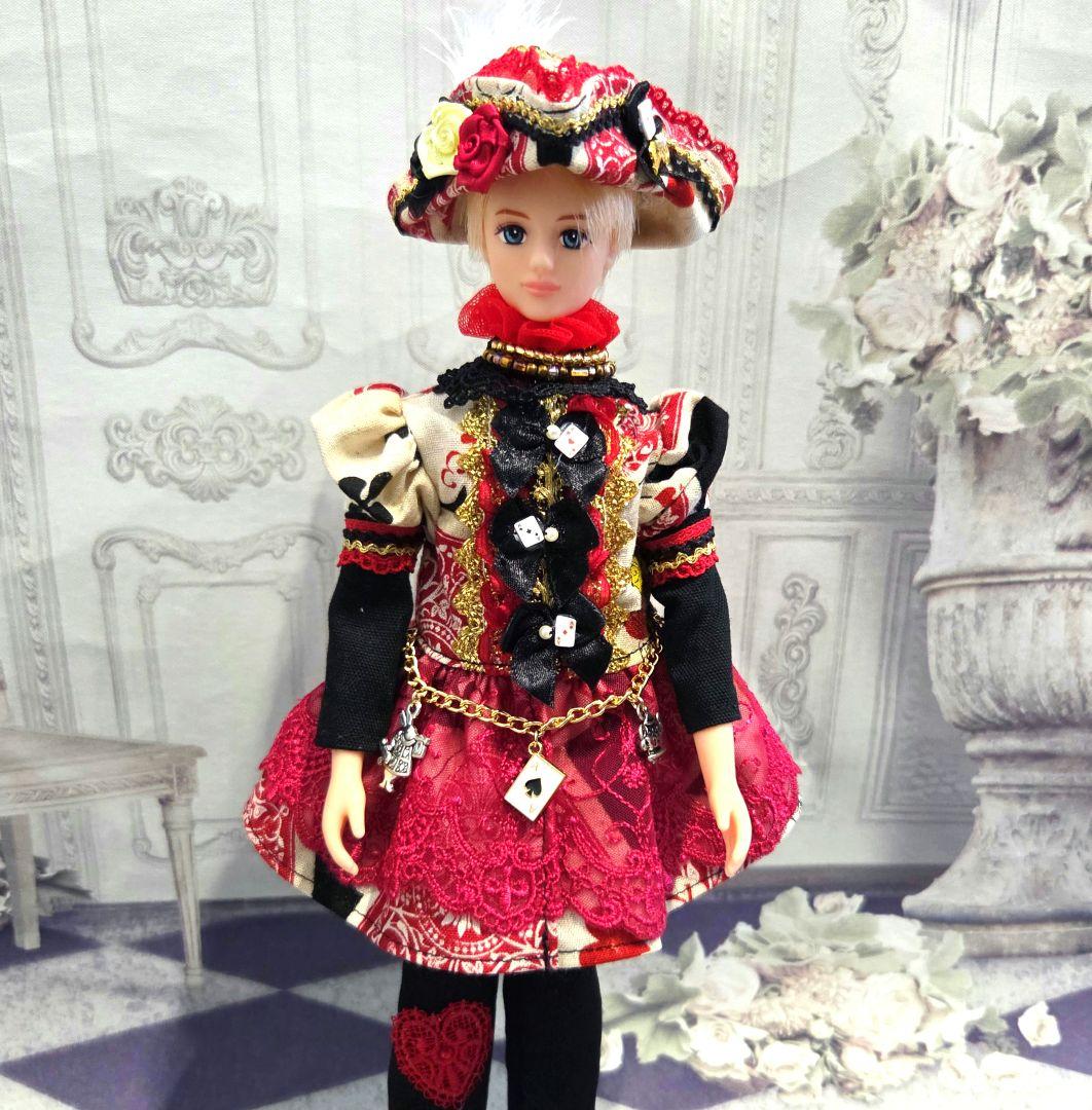 ジェニーちゃん服　アンティークトランプドレスペア