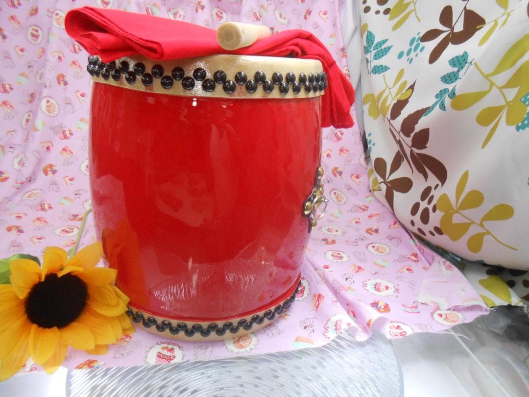 期間限定☆N新品未使用(送料無料)14.980円　エイサー用小太鼓24cm撥付き