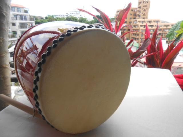 期間限定☆N新品未使用(送料無料)14.980円　エイサー用小太鼓24cm撥付き