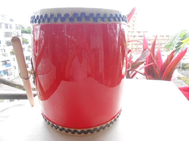 期間限定☆N新品未使用(送料無料)14.980円　エイサー用小太鼓24cm撥付き