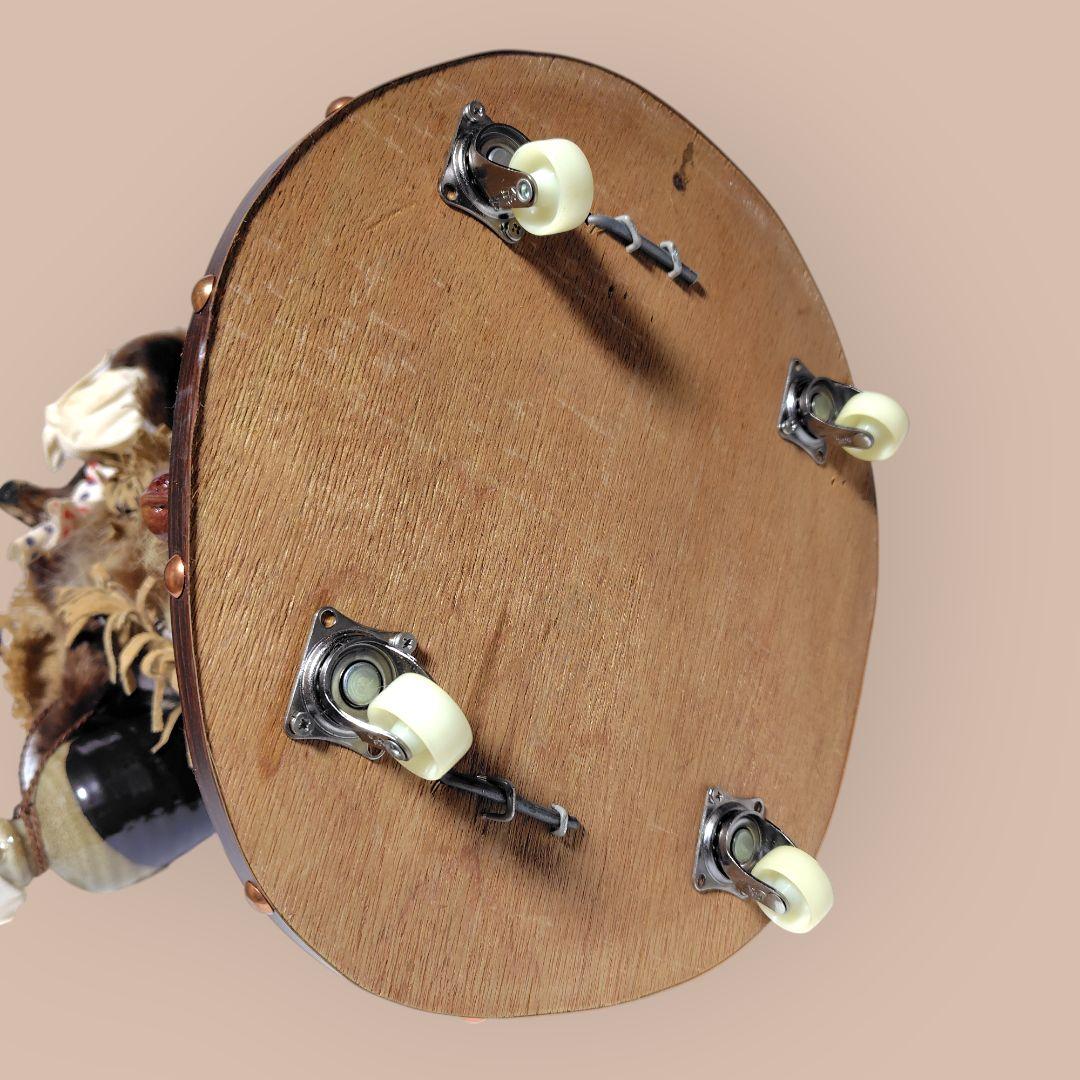 タヌキ たぬき 狸 剥製 置物 キャスター付き 商売繁盛 縁起物 気力精力アップ