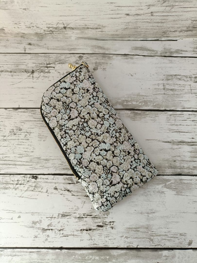 メガネポーチ リバティ チャイブ きなこ使用 ハンドメイド メガネケース