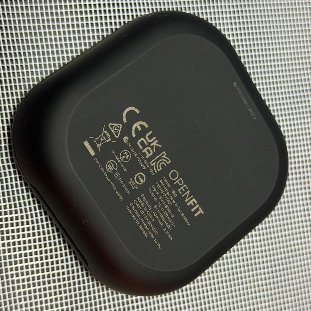SHOKZ OPENFIT ワイヤレスイヤホン ブラック ケース付き　保証期間内