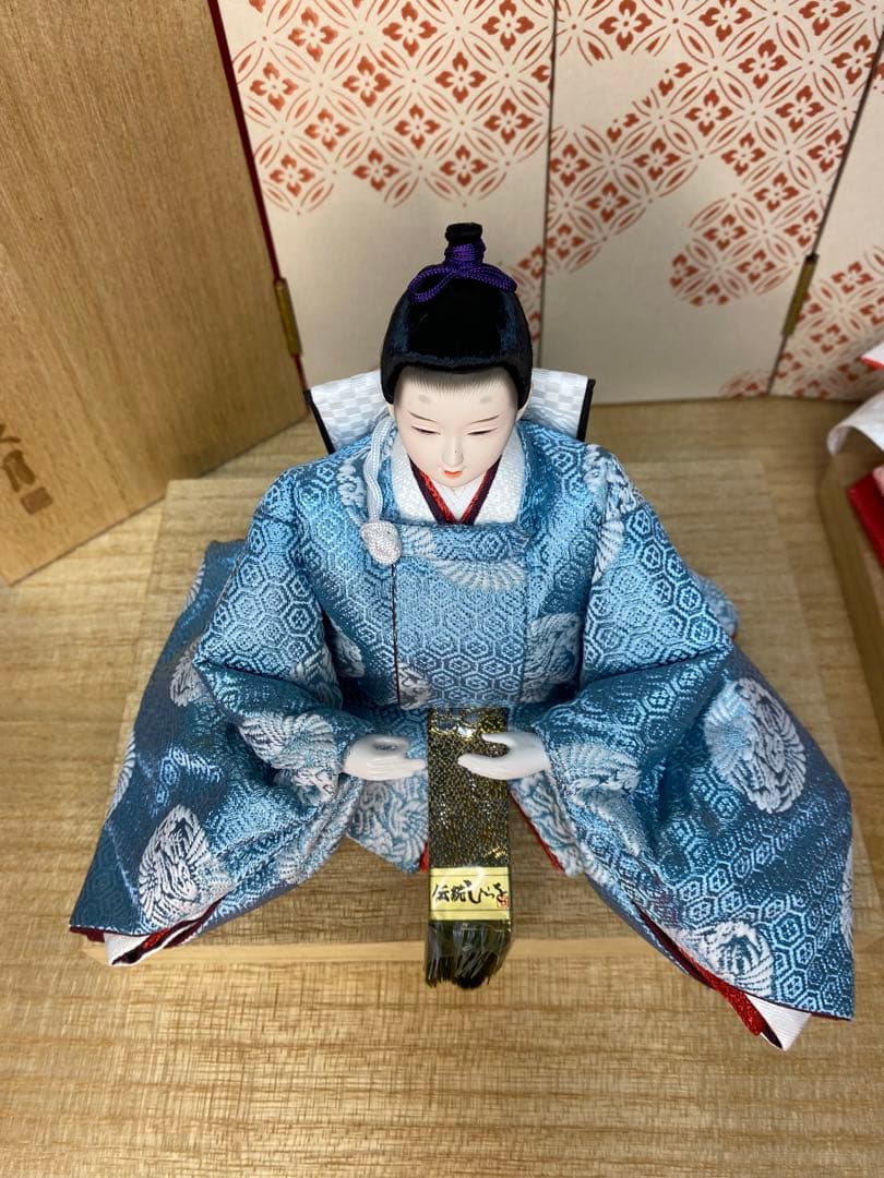東京久月　雛人形　親王平飾り・間口約６０×奥行約３０×高さ約３６㎝