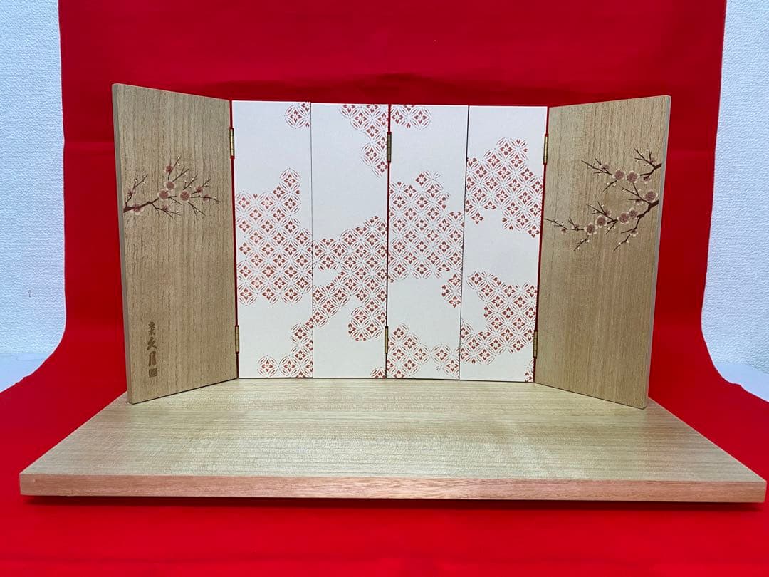 東京久月　雛人形　親王平飾り・間口約６０×奥行約３０×高さ約３６㎝