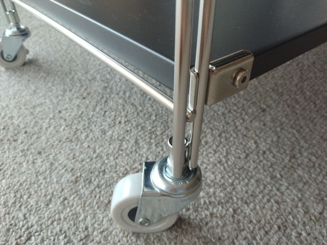 【訳あり】MUJI/無印良品 ステンレスユニットシェルフ小ワイド黒/ダークグレー