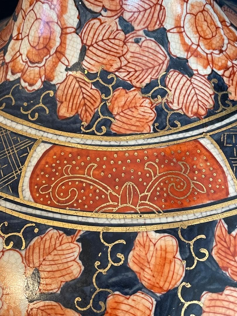 伊万里焼双龍耳大花瓶　高さ約61㎝