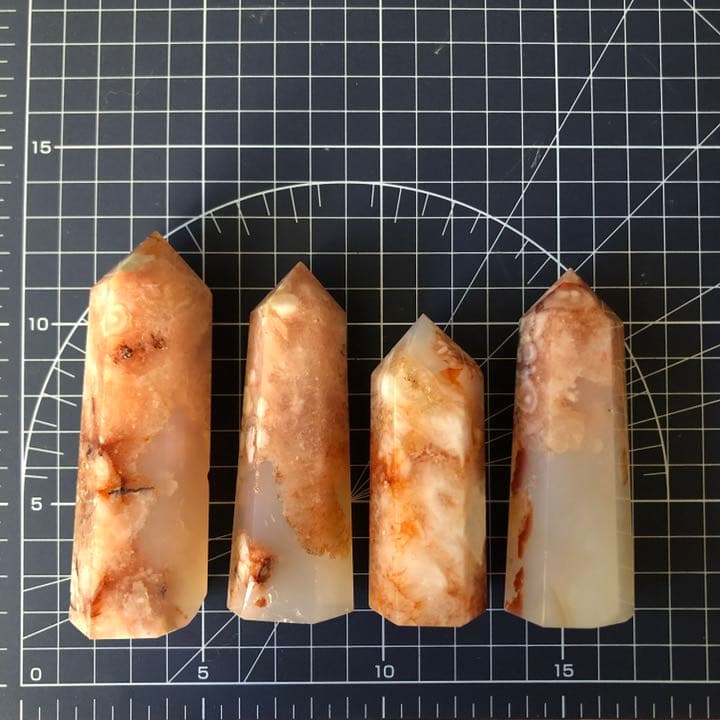 カーネリアンフラワーアゲート 4P