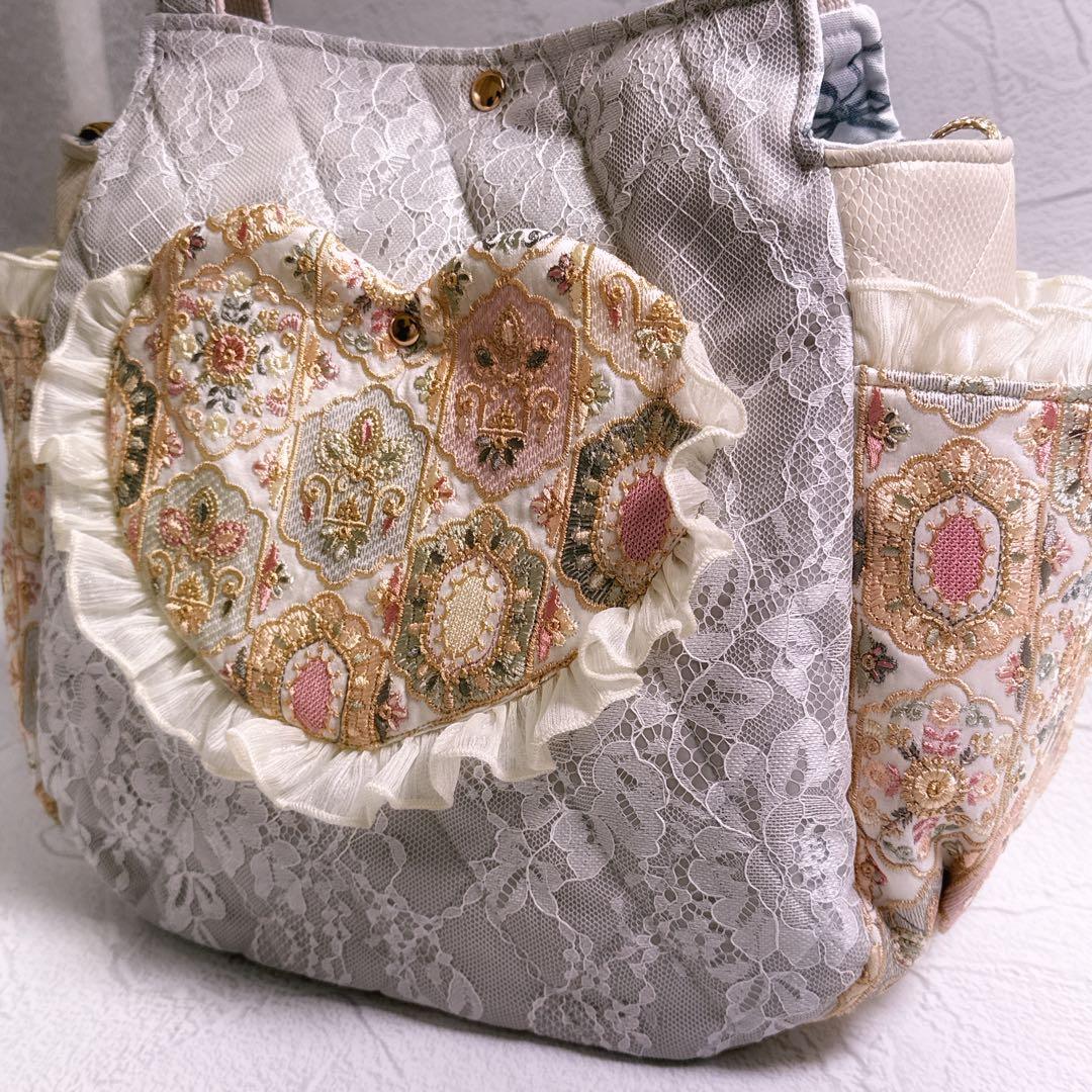 さ*ら様 コヤンイサムチョン♡ジョリーフルール×インド刺繍ルミのトートバッグ！ポ