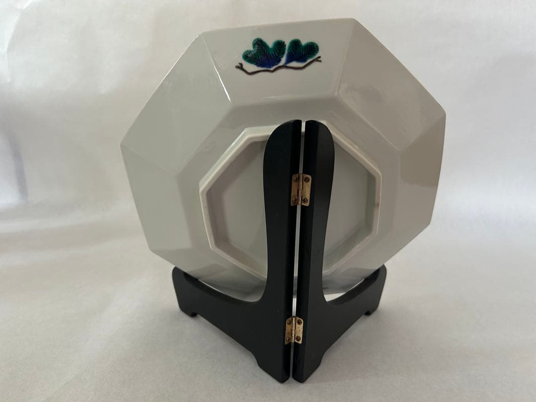 九谷焼 手描き 八角皿 2枚セット 飾り皿 和食器 アンティーク