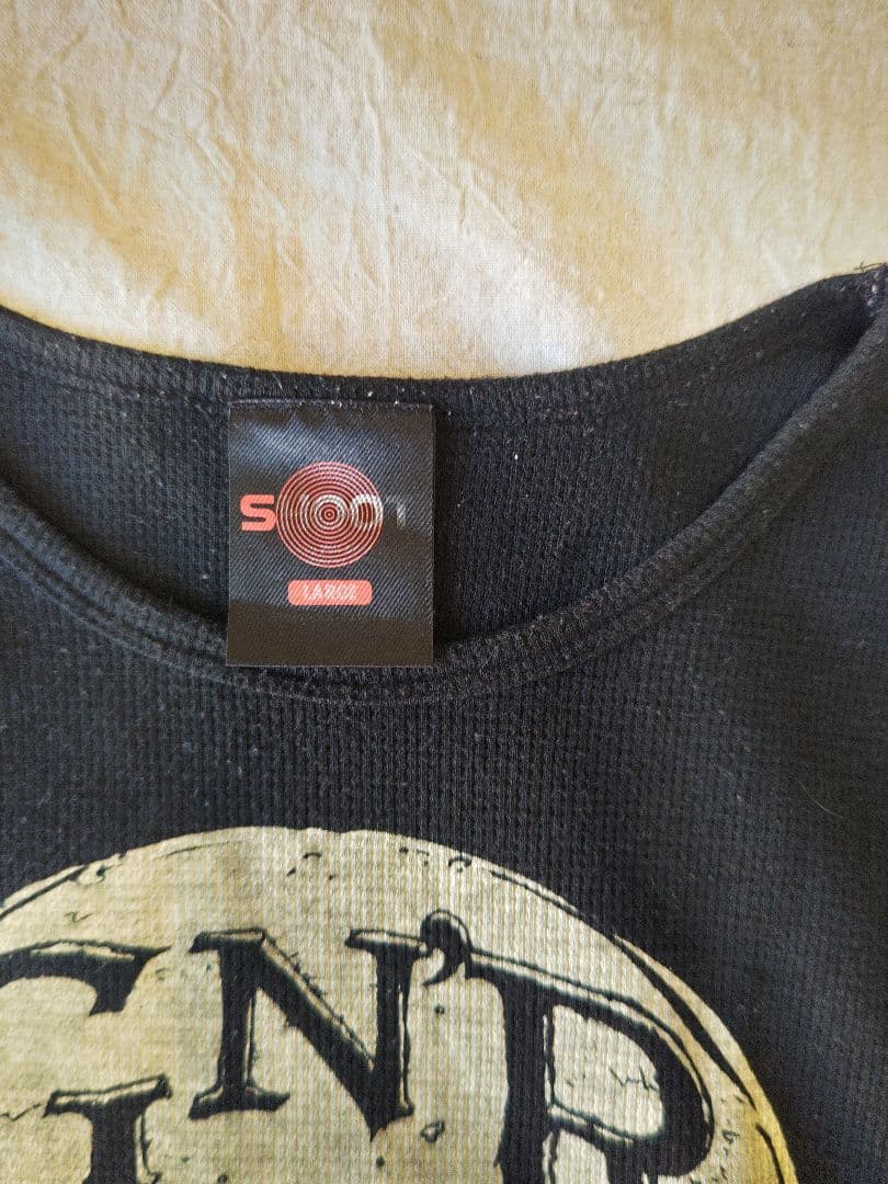 Guns N' Roses ガンズ スカルプリント ロック長袖Tシャツ ロンT