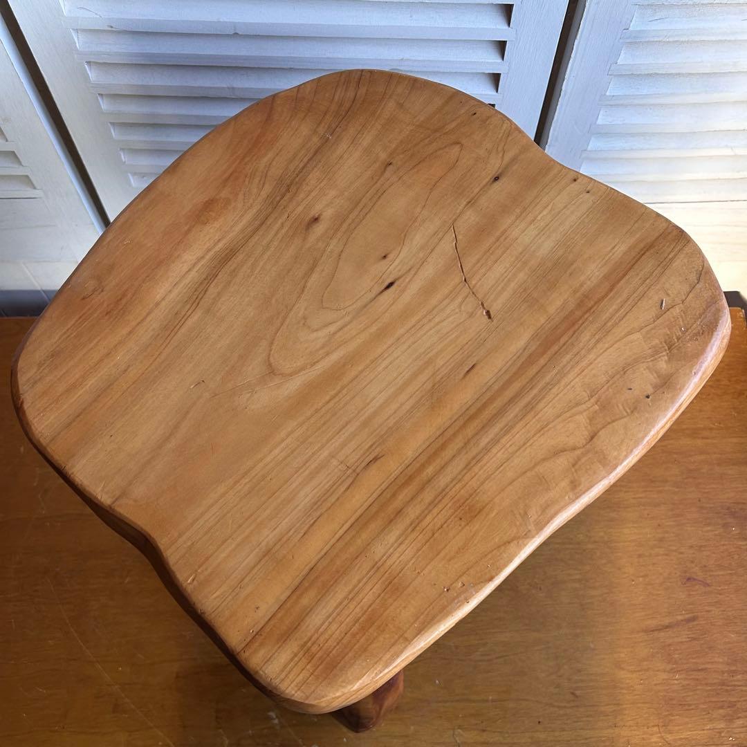 天然木　スツール　花台