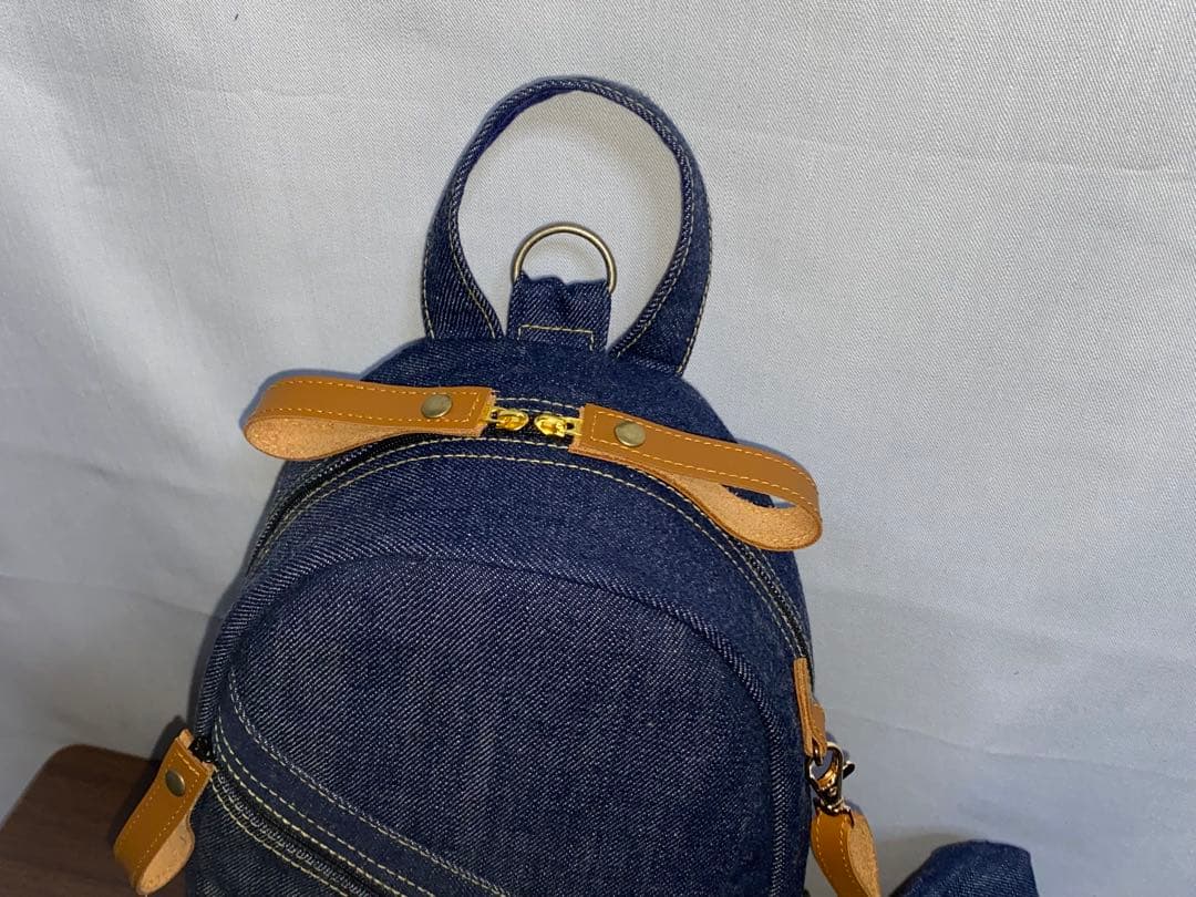 男女兼用☆岡山デニム☆リュック対応☆ワンショルダー☆ポーチ付き