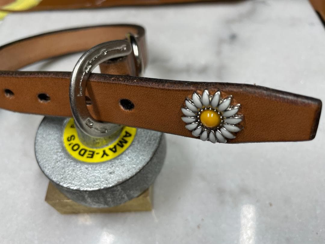 【CDO-SLBS20CDYE〈DB〉】犬の首輪〈サイズ「S」〉牛革　人気