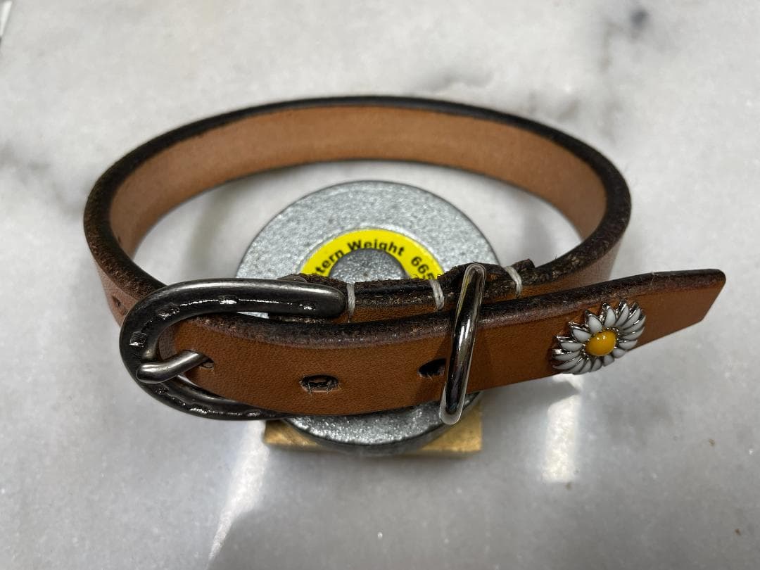 【CDO-SLBS20CDYE〈DB〉】犬の首輪〈サイズ「S」〉牛革　人気