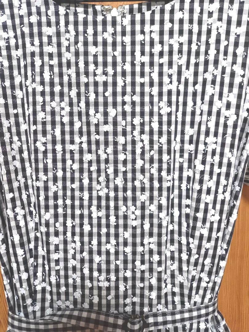 値下げ！ハンドメイド　未使用　ギンガムチェックワンピース