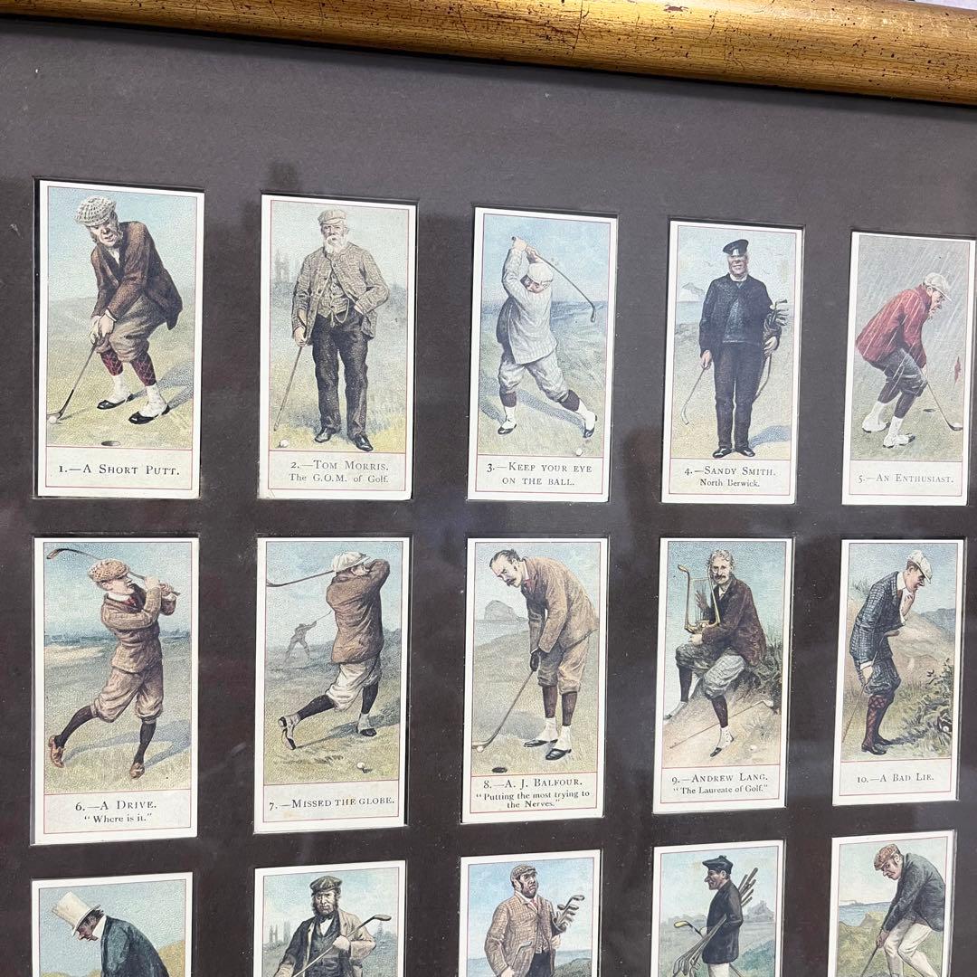Copes Golfers シガレットカード 額装 18枚セット ゴルフ