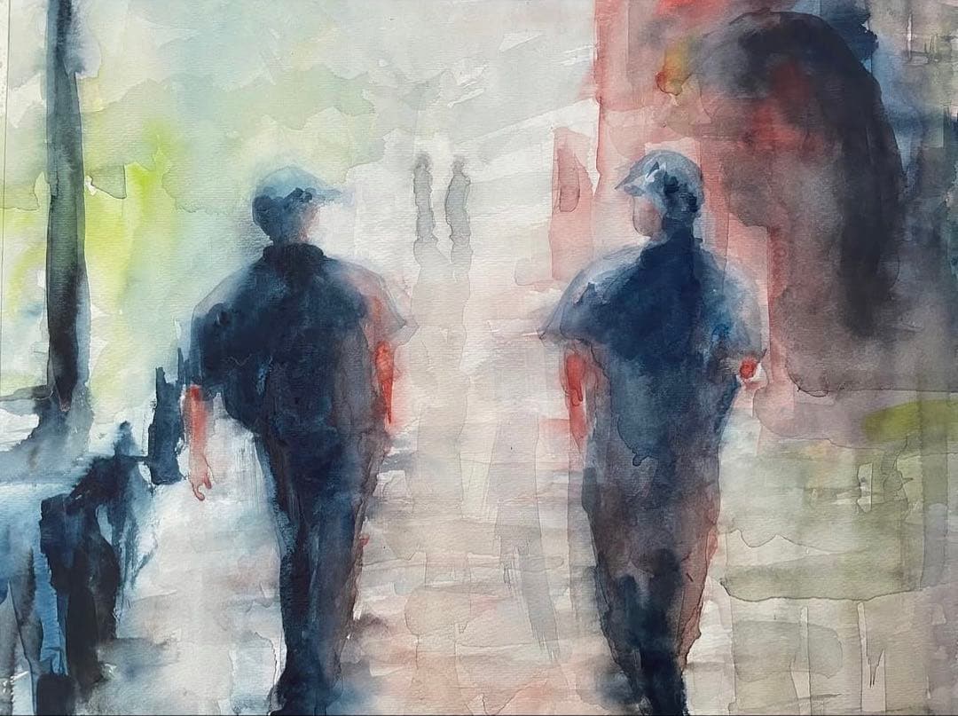 原画 一点物 水彩画 インテリアアートF6(410×318mm)